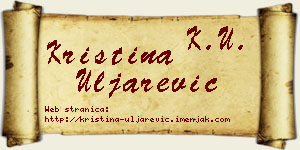 Kristina Uljarević vizit kartica
